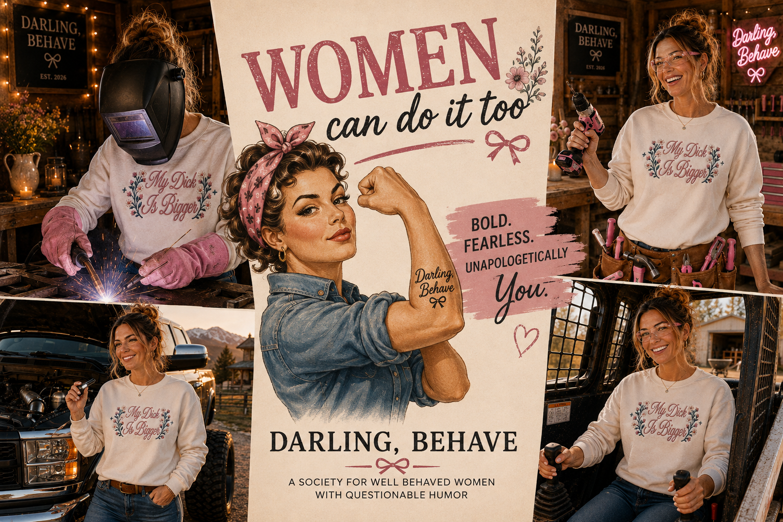 Women Can Do It Too — Darling, Behave brand